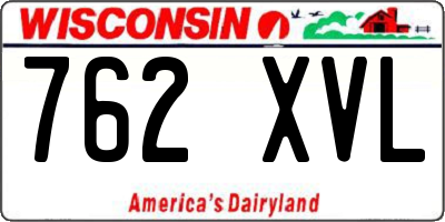 WI license plate 762XVL