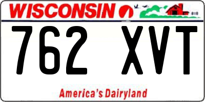 WI license plate 762XVT