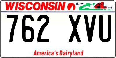 WI license plate 762XVU
