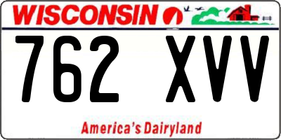 WI license plate 762XVV