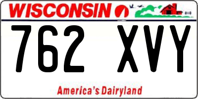 WI license plate 762XVY