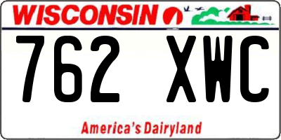 WI license plate 762XWC