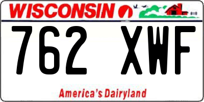 WI license plate 762XWF