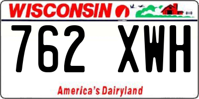 WI license plate 762XWH