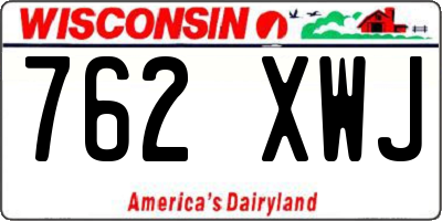 WI license plate 762XWJ