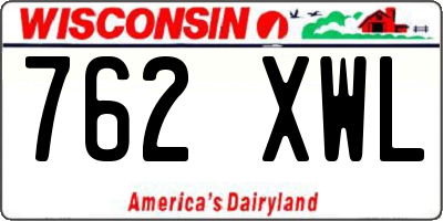 WI license plate 762XWL