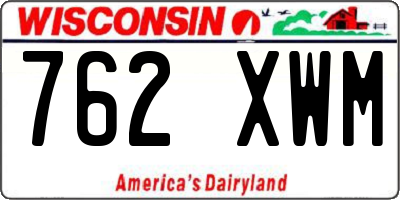 WI license plate 762XWM