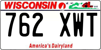 WI license plate 762XWT