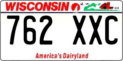 WI license plate 762XXC