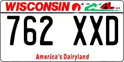 WI license plate 762XXD