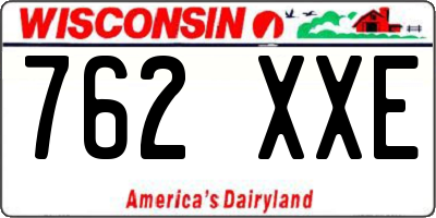 WI license plate 762XXE