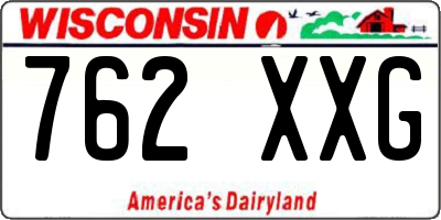 WI license plate 762XXG