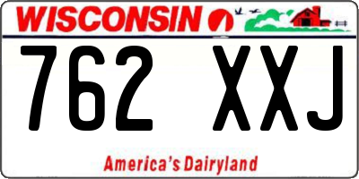 WI license plate 762XXJ