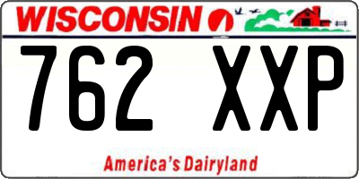 WI license plate 762XXP
