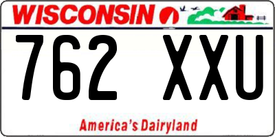 WI license plate 762XXU