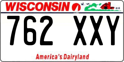 WI license plate 762XXY