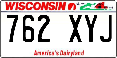 WI license plate 762XYJ