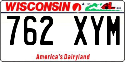 WI license plate 762XYM