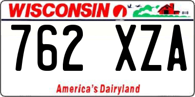 WI license plate 762XZA