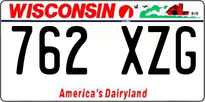 WI license plate 762XZG