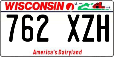 WI license plate 762XZH