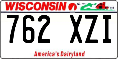 WI license plate 762XZI