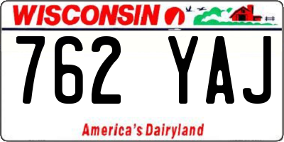 WI license plate 762YAJ