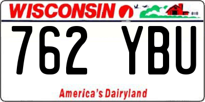 WI license plate 762YBU