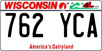 WI license plate 762YCA