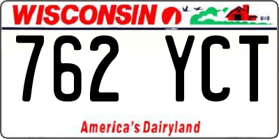 WI license plate 762YCT