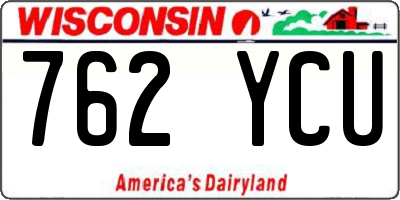 WI license plate 762YCU