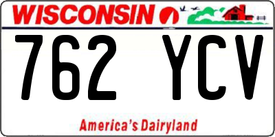 WI license plate 762YCV