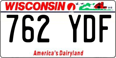 WI license plate 762YDF