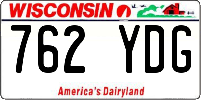 WI license plate 762YDG