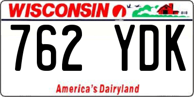 WI license plate 762YDK