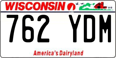 WI license plate 762YDM