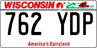 WI license plate 762YDP