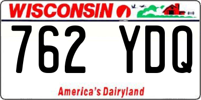 WI license plate 762YDQ