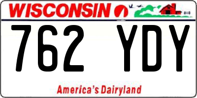 WI license plate 762YDY