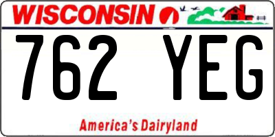 WI license plate 762YEG