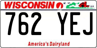 WI license plate 762YEJ