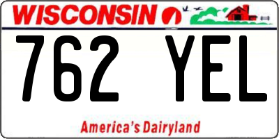 WI license plate 762YEL