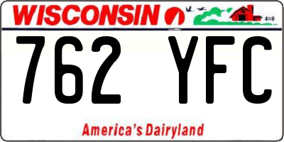 WI license plate 762YFC