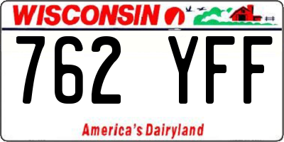 WI license plate 762YFF