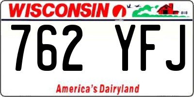 WI license plate 762YFJ