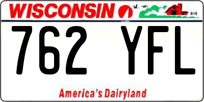 WI license plate 762YFL