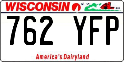 WI license plate 762YFP