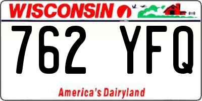 WI license plate 762YFQ