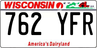 WI license plate 762YFR