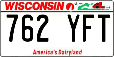 WI license plate 762YFT